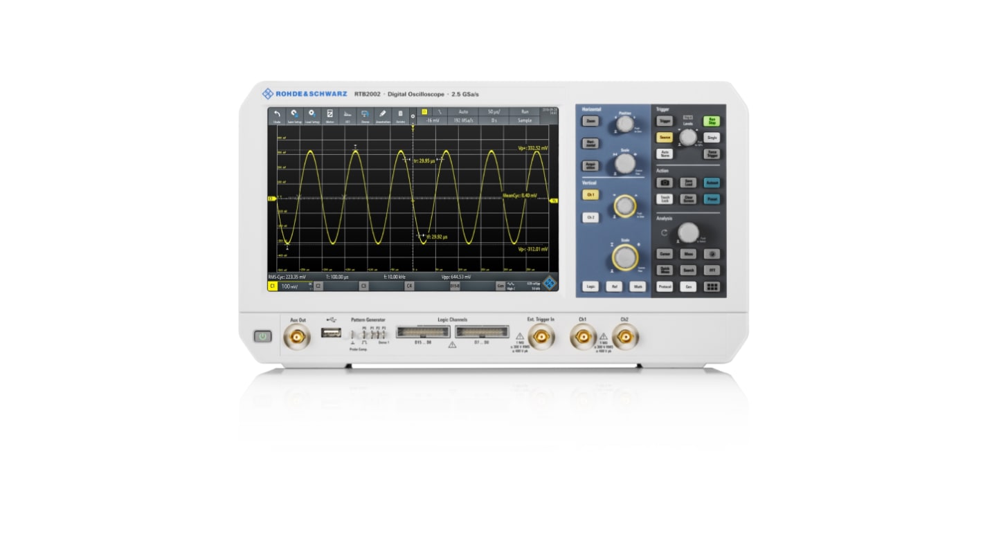 Rohde & Schwarz RTB-BNDL RTB2000 Series, 300MHz Bench Oscilloscope Bundle, 4 Analogue Channels