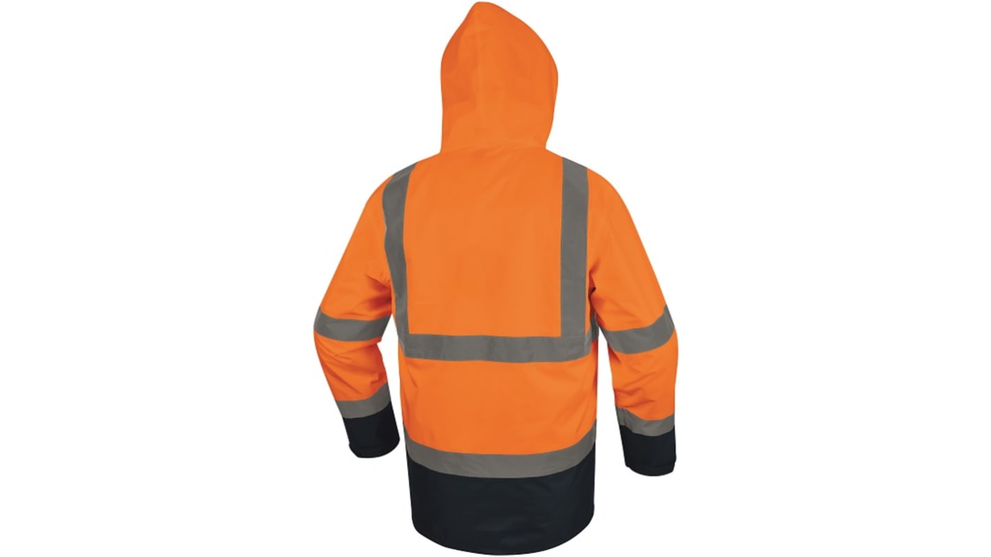 Chaqueta alta visibilidad Unisex Delta Plus de color Naranja-azul marino fluorescente, talla M