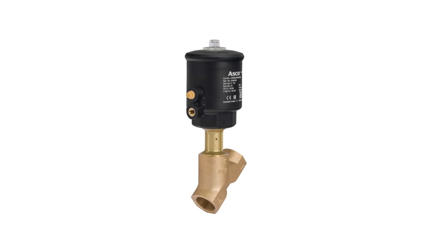 EMERSON ? ASCO Angle Seat type Pneumatic Actuated Valve, ISO 3/4in
