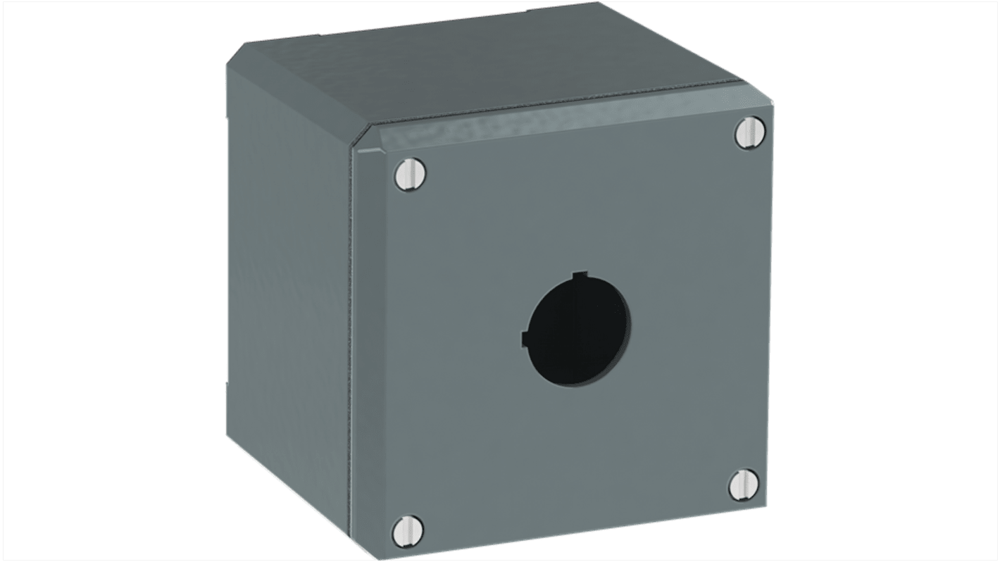 ABB Grey Aluminium Modular Metal Push Button Enclosure - 1 Hole