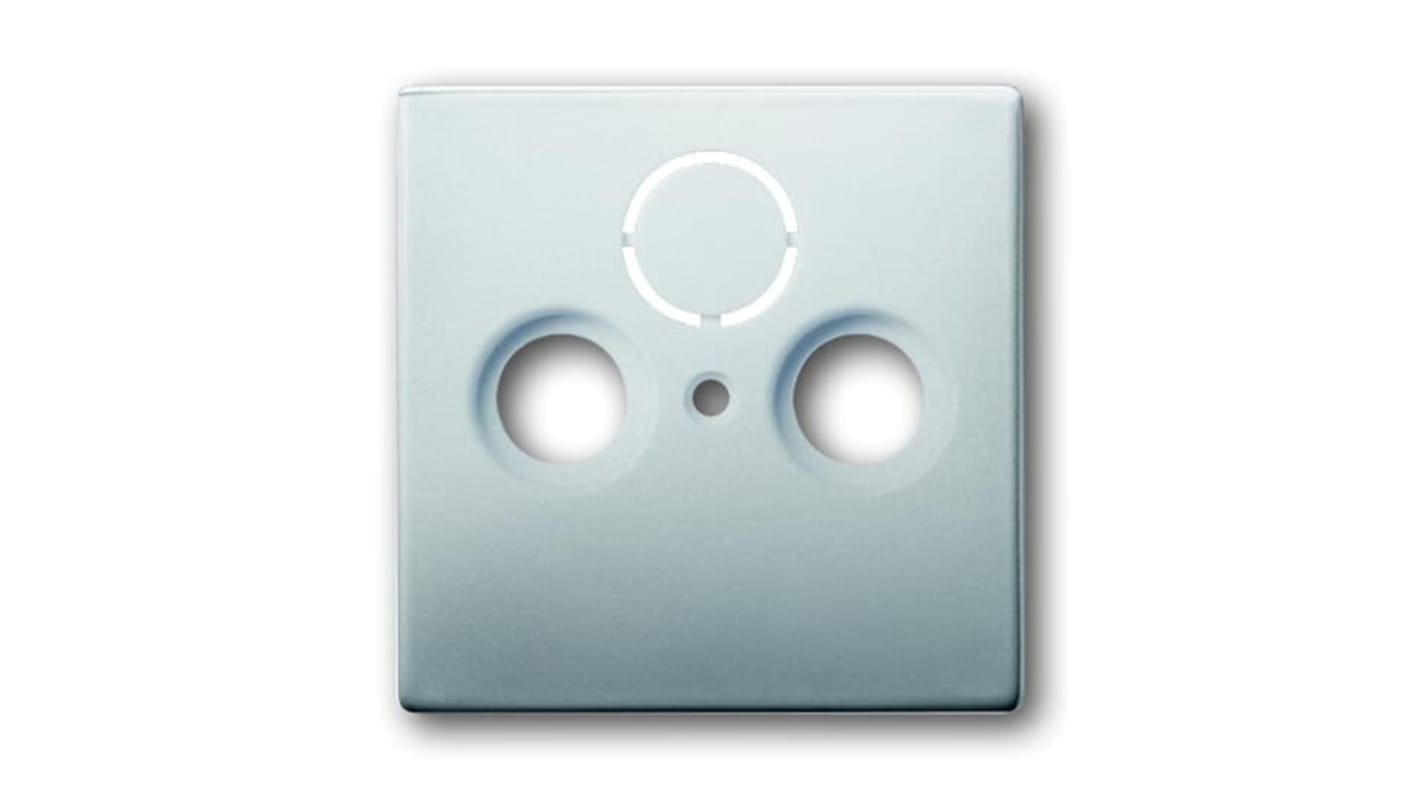 ABB Steel 2 Gang Stainless Steel Radio/TV/SAT Buchse Cover Plate