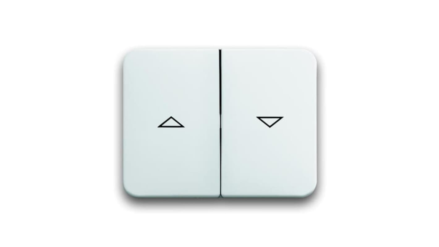Interruptor de balancín, Blanco, Montaje Enrasado, IP20, ABB 2CKA001751A2128