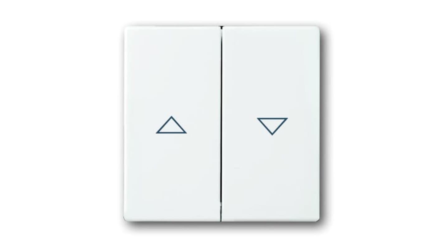 Interruptor de balancín, Blanco, Montaje Enrasado, IP20, ABB 2CKA001751A2756