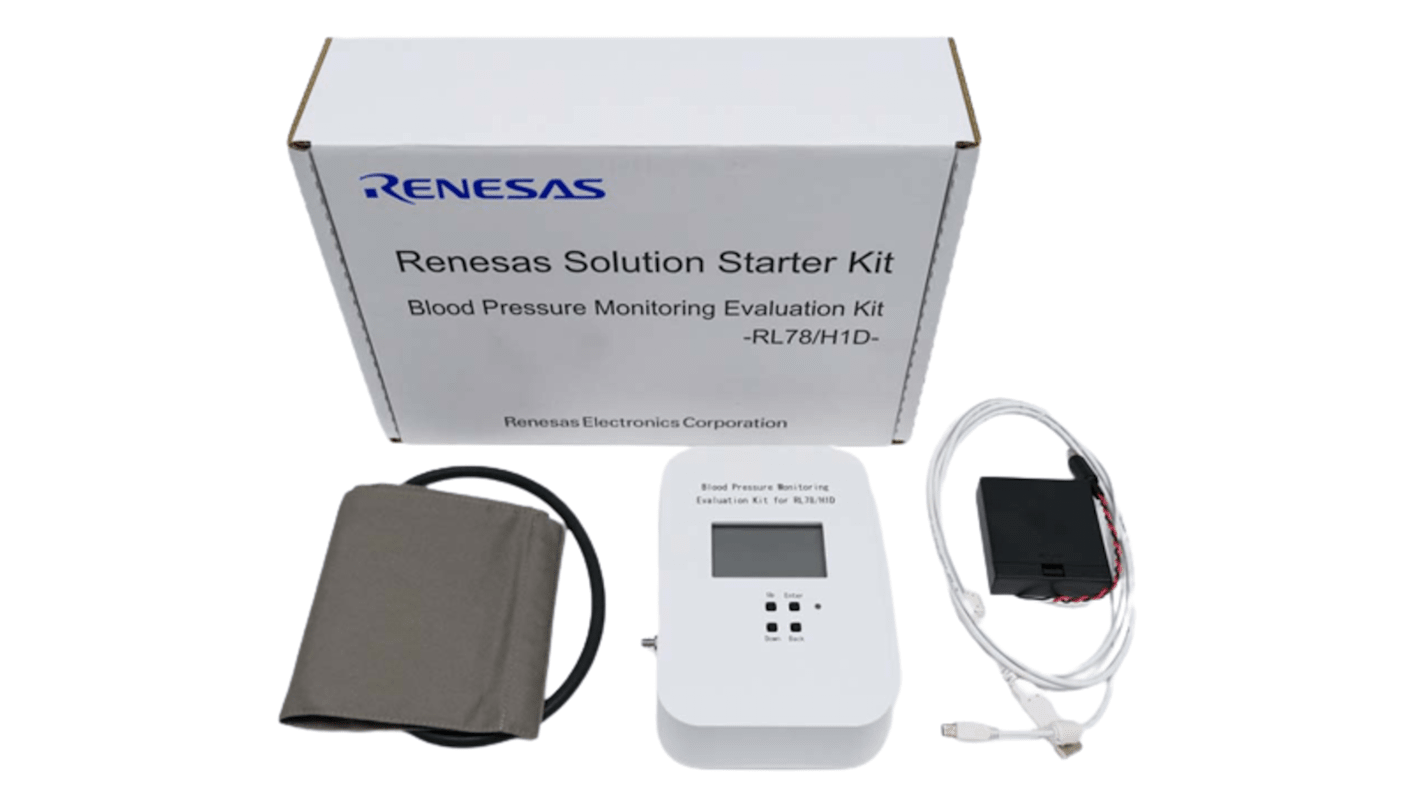 Tlakový snímač, klasifikace: Vyhodnocovací sada, pro použití s: RL78/H1D Blood Pressure Monitoring Evaluation Kit for
