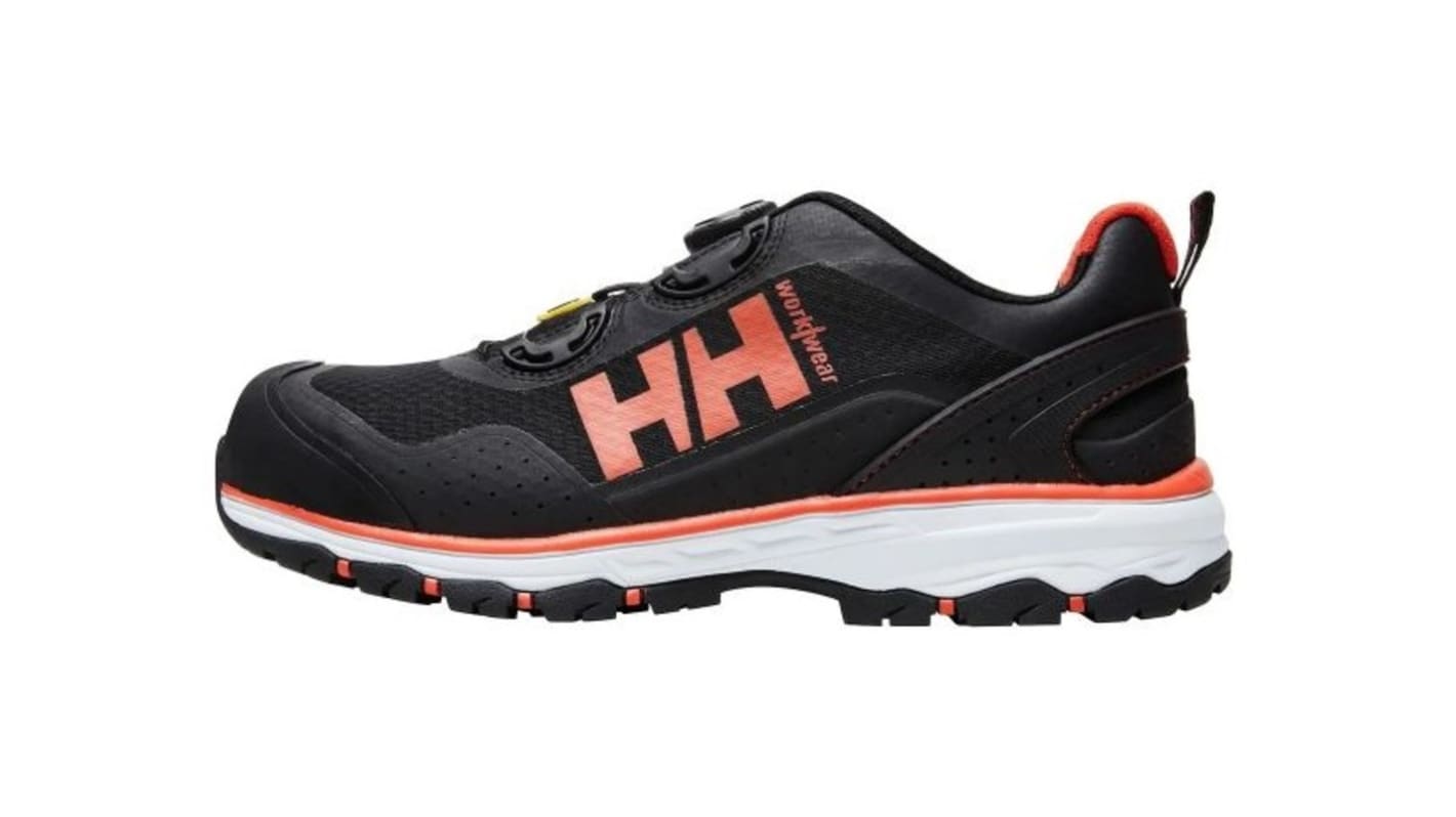 Helly Hansen Chelsea Evolution Boa Herren Sicherheitsschuhe Schwarz, Orange, mit Zehen-Schutzkappe, Größe 36 / UK 4