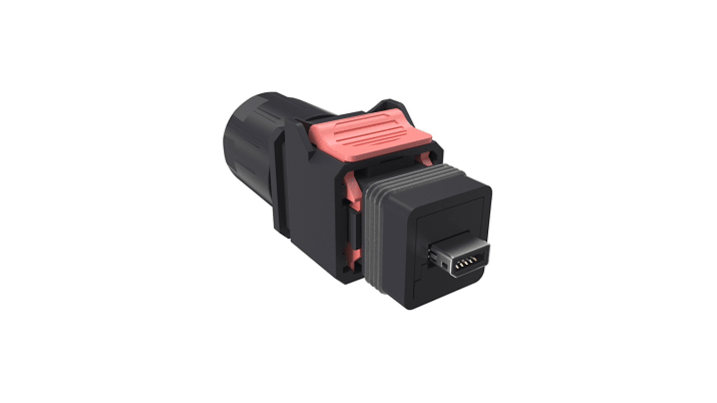 Conector macho en miniatura de E/S Amphenol Communications Solutions serie NDH series Montaje aéreo (en línea)