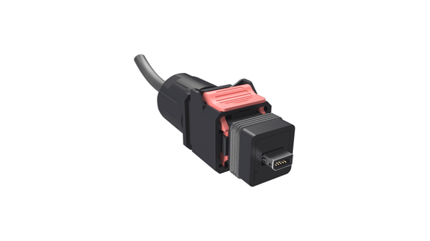 Câble Ethernet Amphenol Communications Solutions catégorie 6a, Blindé, Noir, Longueur 1m, avec connecteur