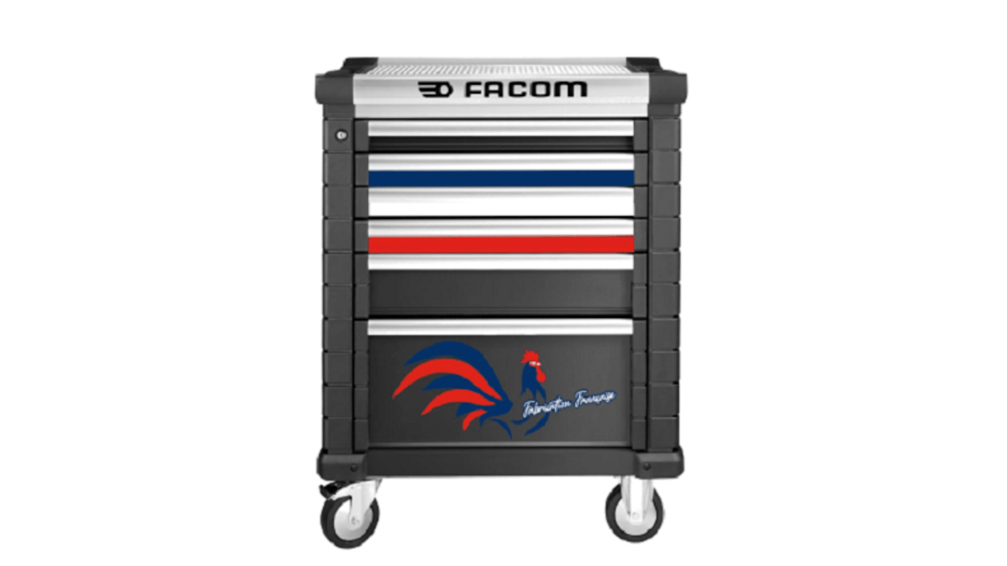Facom 6 Drawer Aluminium Wheeled Tool Cabinet