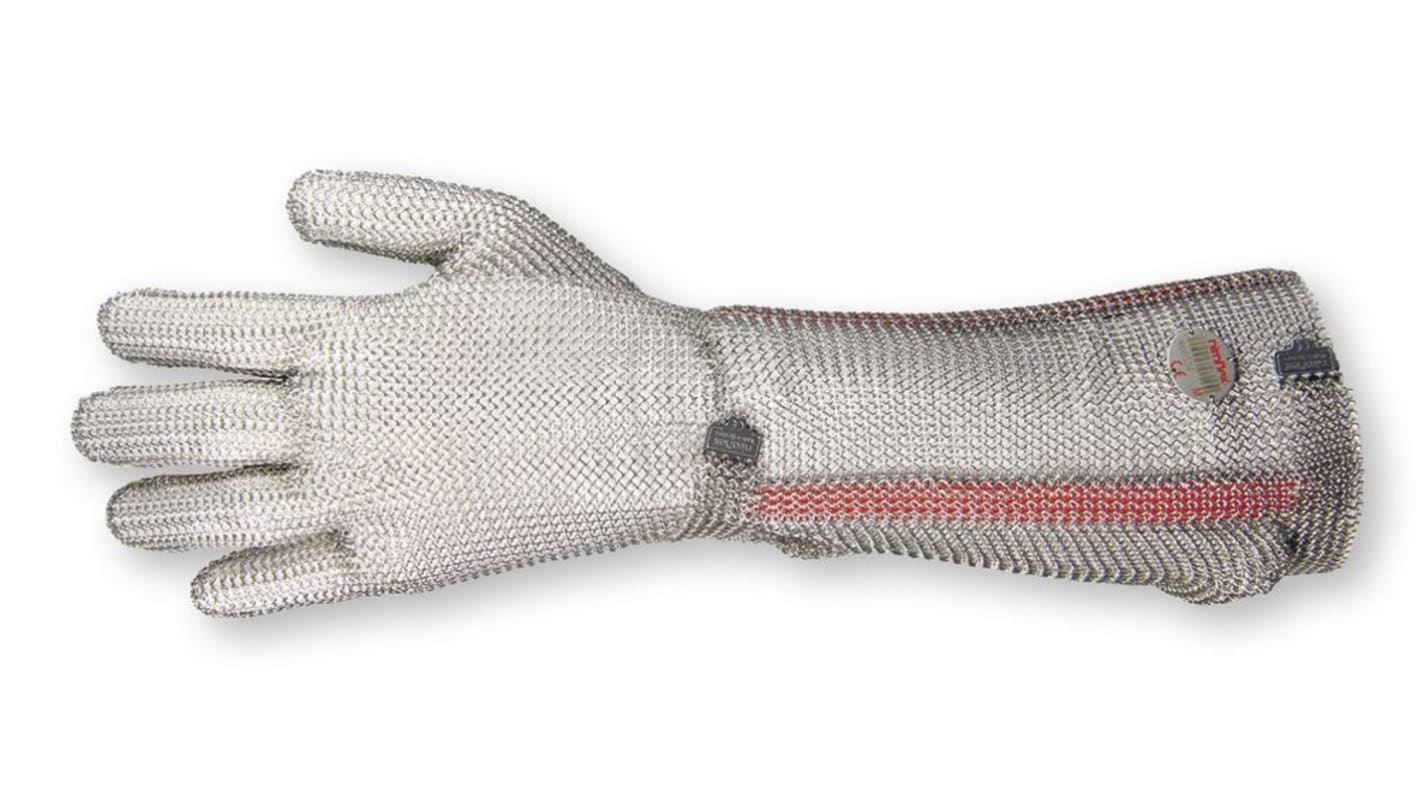 Guantes de Acero inoxidable Blanco Niroflex, talla 7, con recubrimiento de Nitrilo