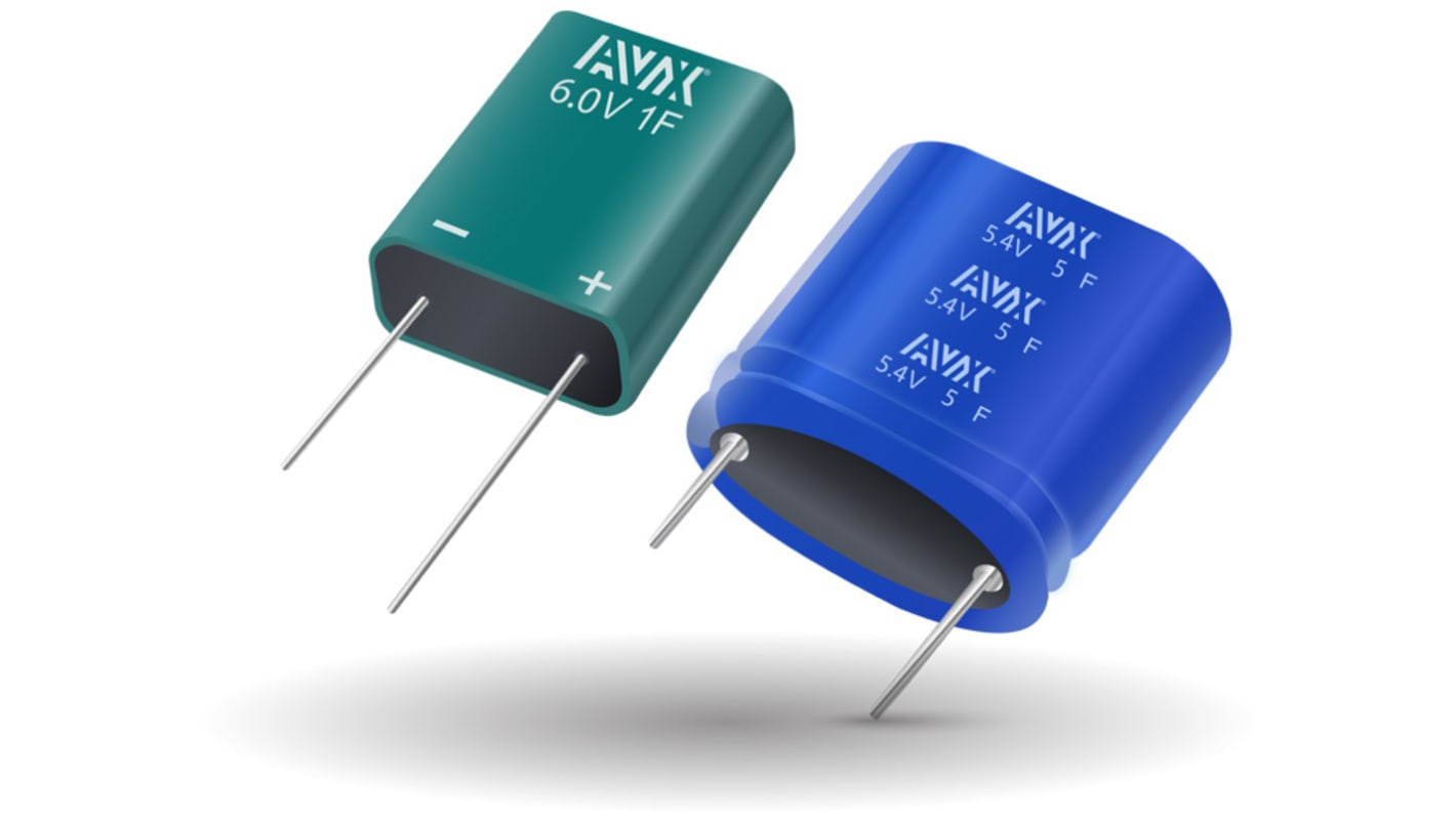 SCMR22G105SRBA0 | AVX 電気二重層コンデンサ, 6V dc 1F リード SCMR22G105SRBA0 | AVX 電気二重層コンデンサ, 6V dc 1F リード