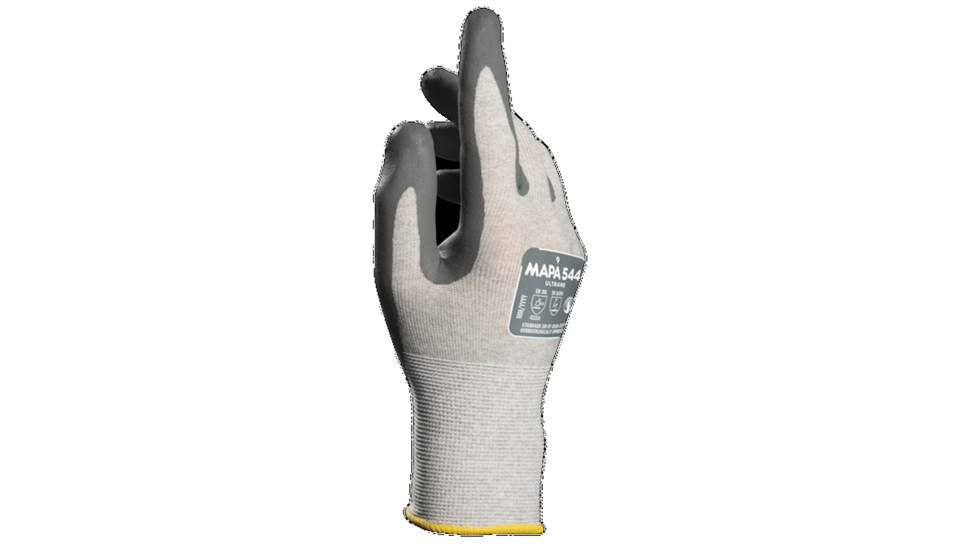 Mapa ULTRANE 544 Grey Carbon, Polyamide ESD Safety Gloves, Size 6, Nitrile Foam Coating