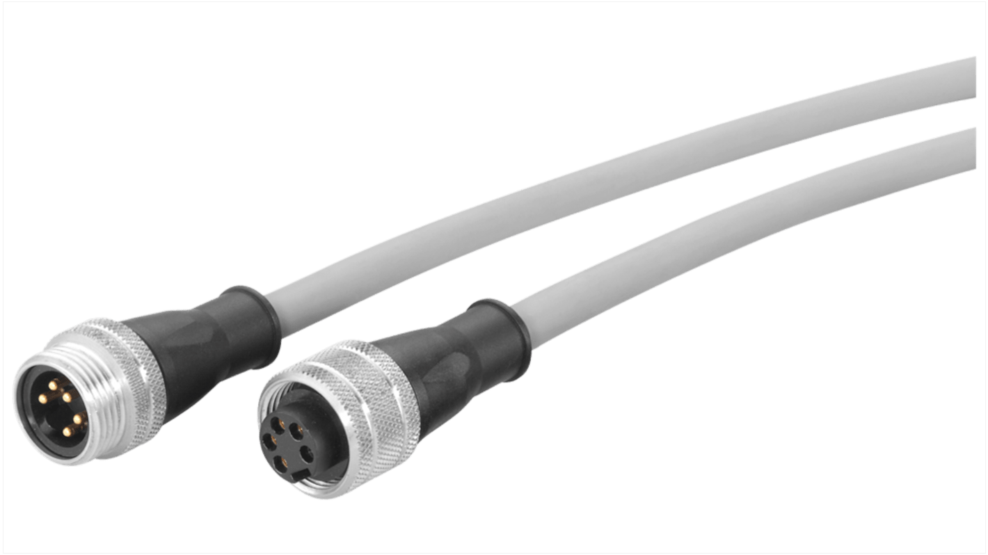 Siemens Straight Male 7/8 in Circular to Female 7/8 in Circular Sensor Actuator Cable, 1m