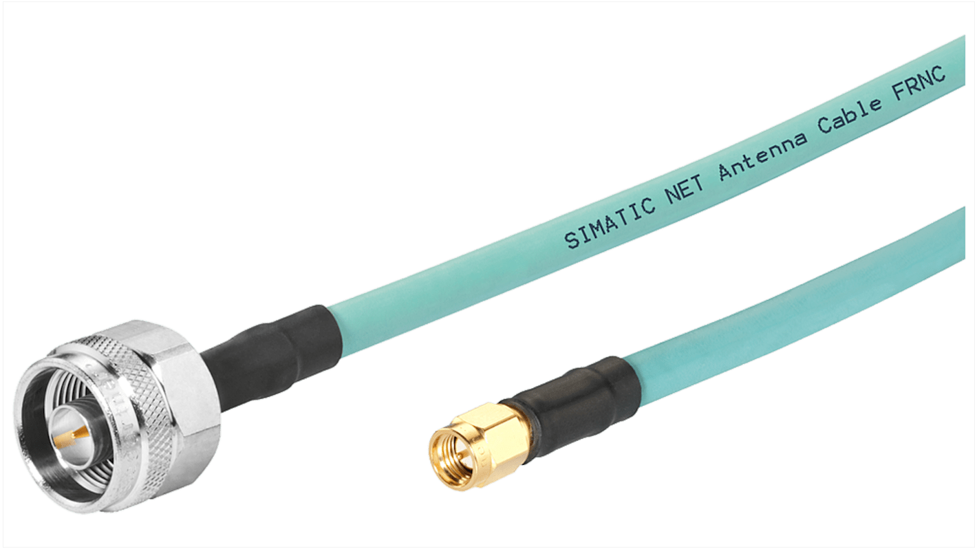 Cable coaxial IWLAN Siemens, 50 Ω, con. A: Tipo N, Macho, con. B: SMA