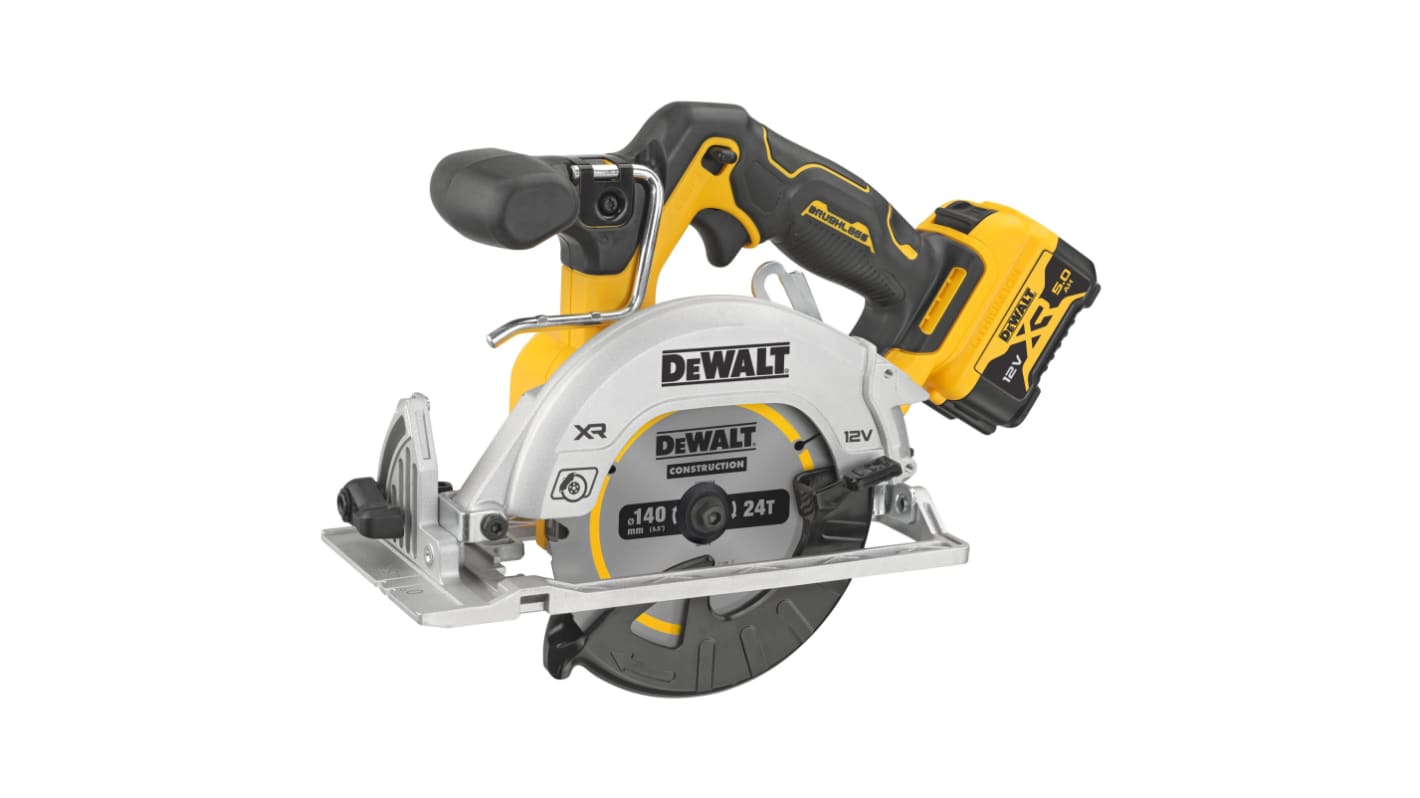 DCS512P2 GB DeWALT 140mm Cordless Hand Held Circular Saw 12V RS