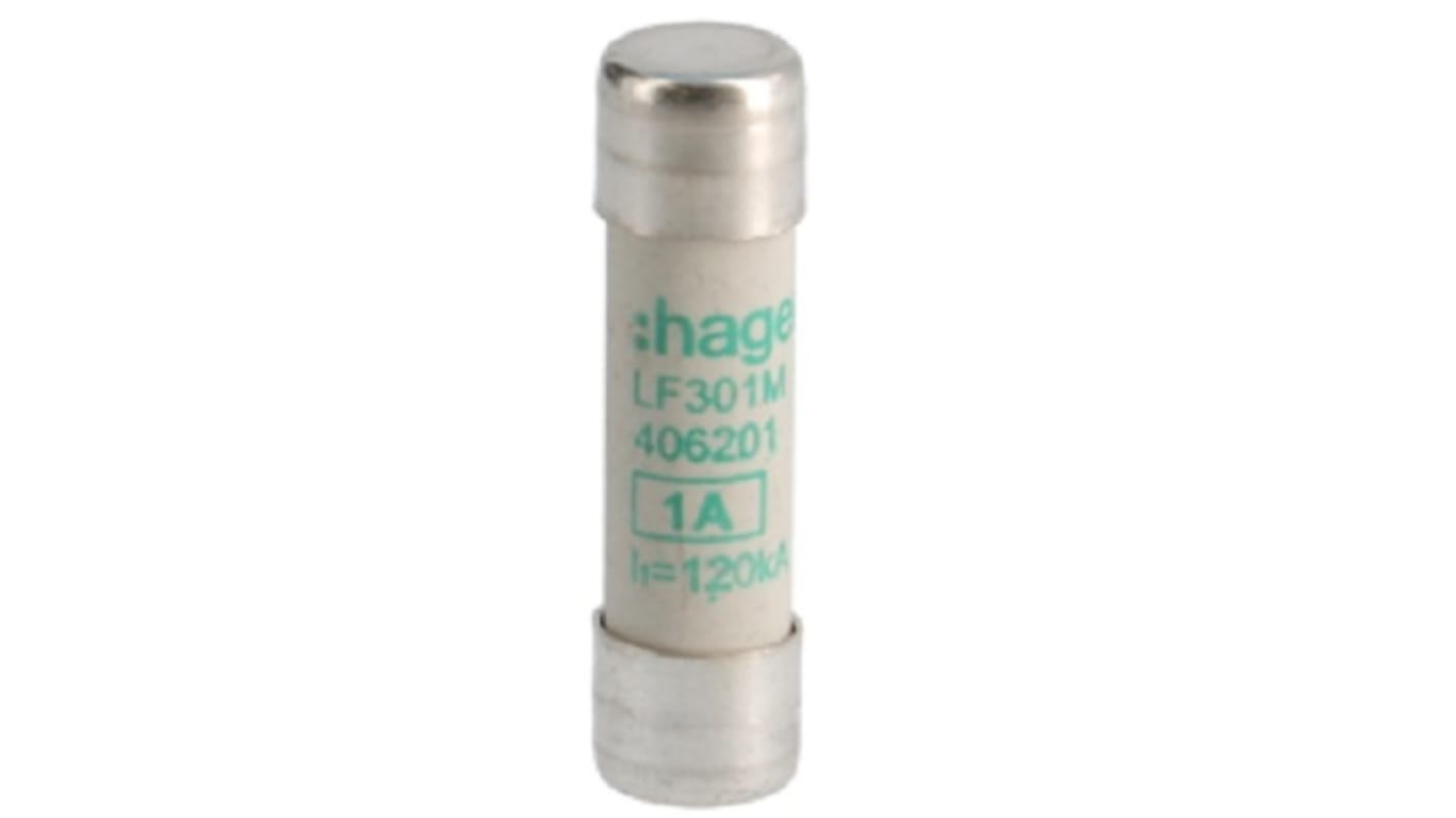 Hager 1A Cartridge Fuse, 10 x 38mm