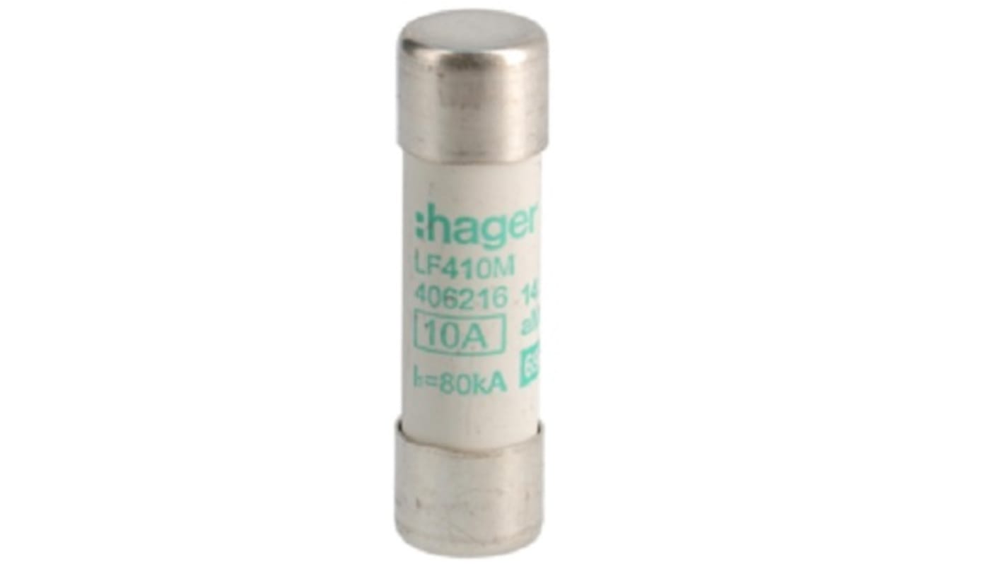 Hager 10A Cartridge Fuse, 14 x 51mm