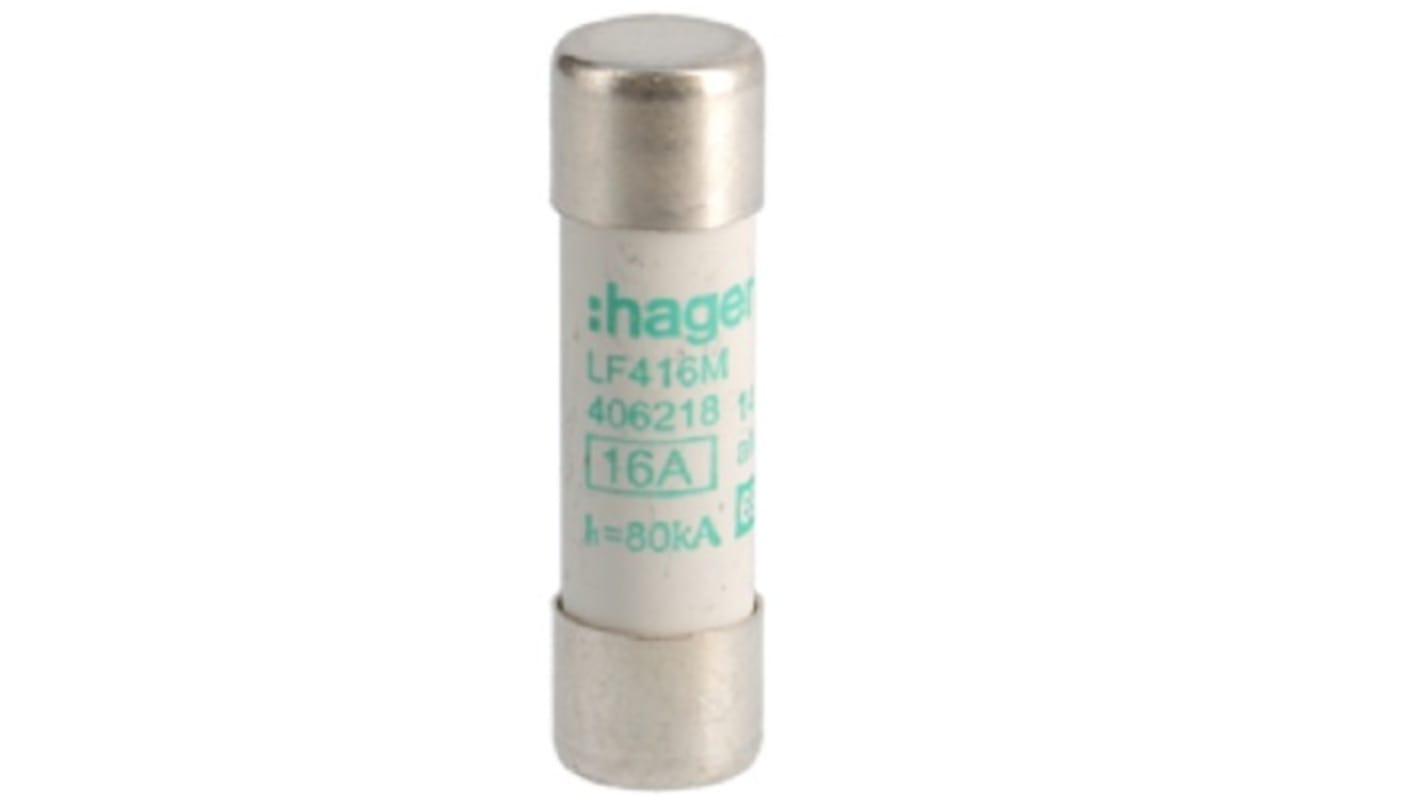 Hager 16A Cartridge Fuse, 14 x 51mm