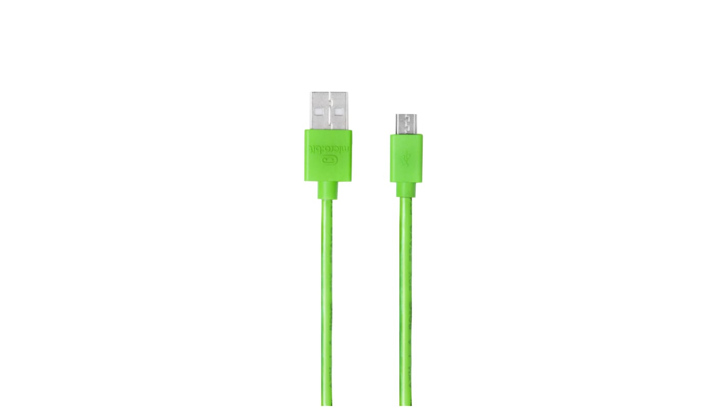 Micro:bit 30 厘米 USB 电缆 - 绿色, Micro:bit附加组件