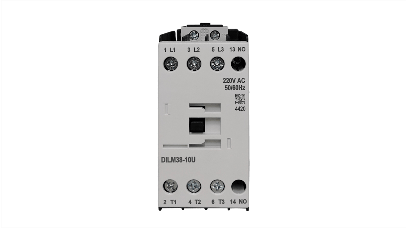 Contactor RS PRO RSPRO25-10 de 3 polos, 1 NA, 25 A, bobina 24 V cc, 11 kW