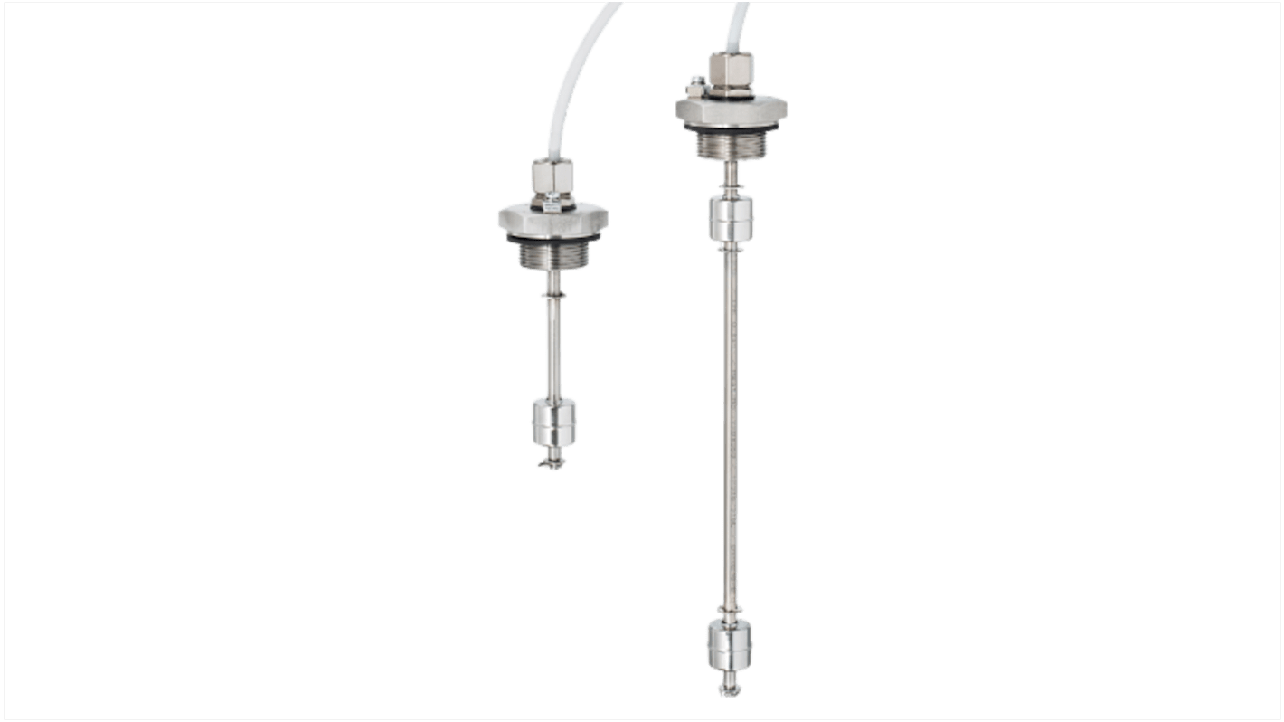 Sensata / Cynergy3 Vertical 316L Stainless Steel Float Switch, Float, 140mm Cable, SPST NO, 200V ac Max, 120V dc Max