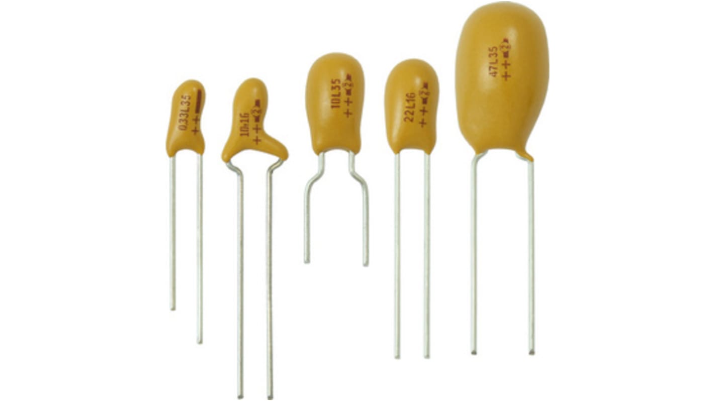 Vishay タンタルコンデンサ,33μF,10V dc,ラジアル,199D336X9010D1V1E3