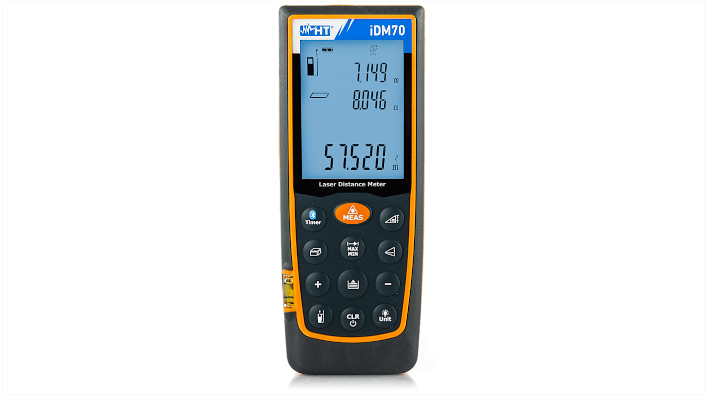 Misuratore di distanza HT Italia, 0,05 → 70m, precisione ± 1,5 mm, Classe 2