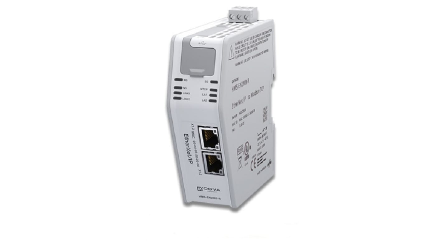 CP1 ModBus/Adapter TCP Anybus Moduł łącznika Systemy PLC HMS-EN2MB-R 110 x 35 x 101 mm