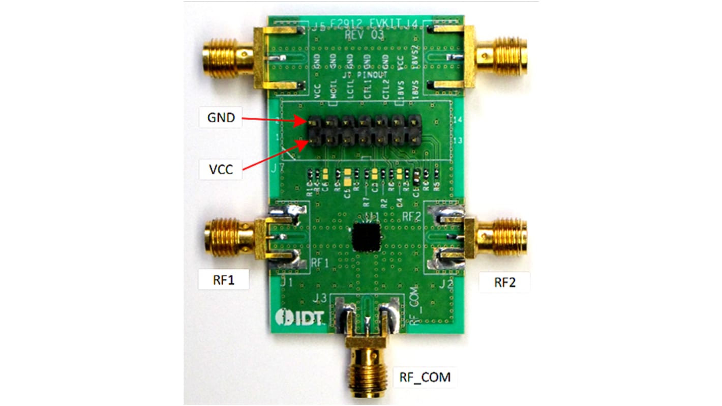 Renesas Electronics 无线评估套件 无线开发工具, 0.009 → 9000MHz, 用于单刀双掷射频开关 F2912