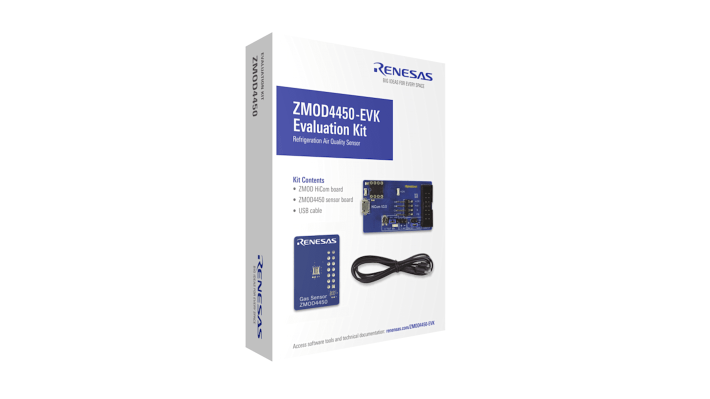 Snímač plynu, klasifikace: Vyhodnocovací sada, pro použití s: Modul snímače plynu ZMOD4450 ZMOD4450 Evaluation Kit