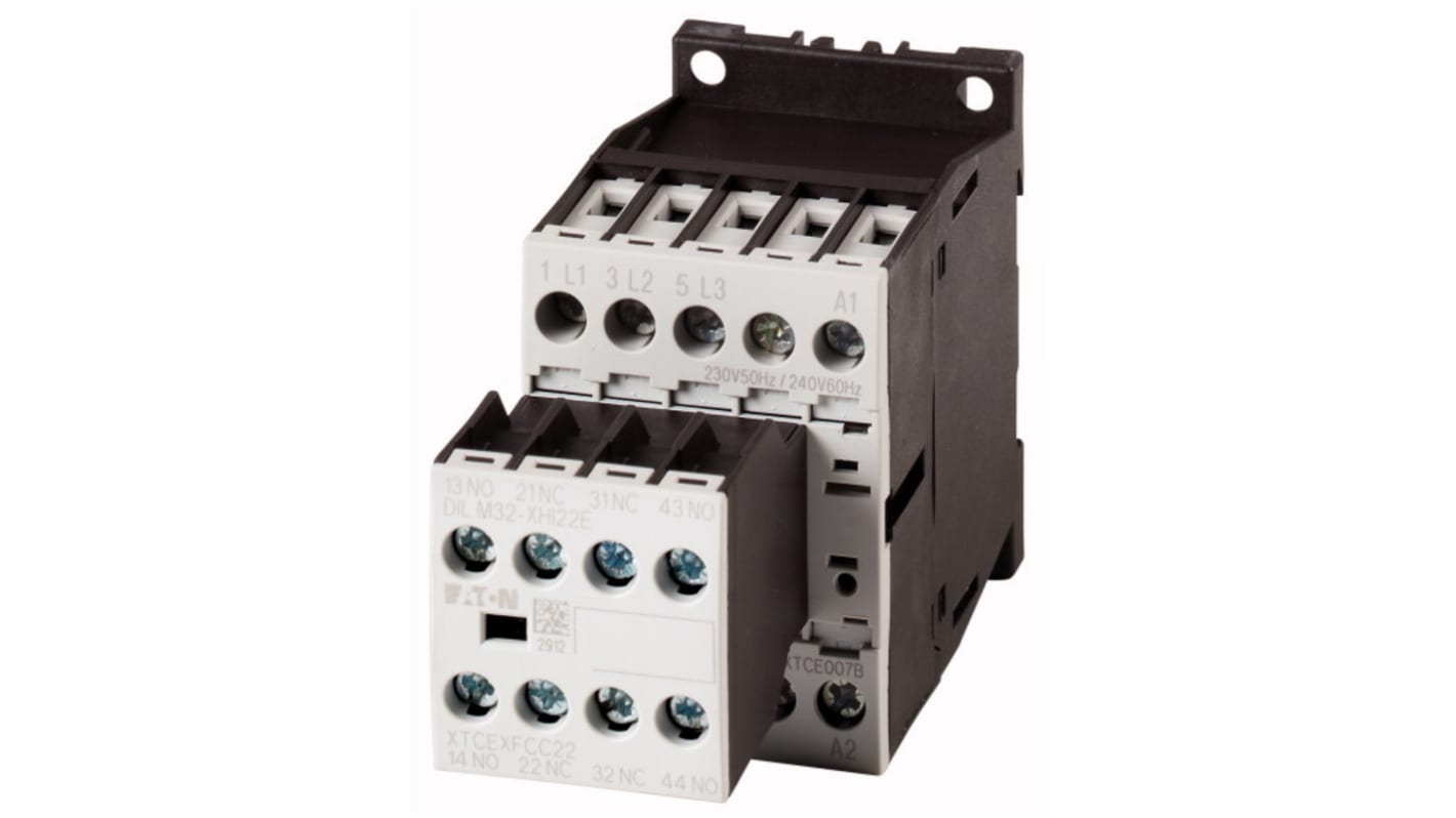 Stycznik 220 V AC, 230 V DC Eaton styki: 4 90 kW 106363 DILM15-22(230V50HZ,240V60HZ)