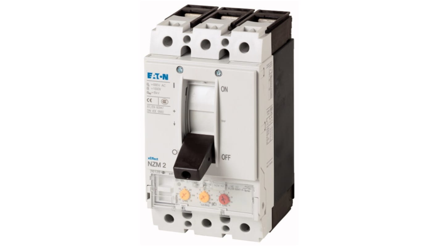 Eaton Circuit Breaker - NZM..-ME..NA 3 Pole 690V ac Voltage Rating, 90A Current Rating