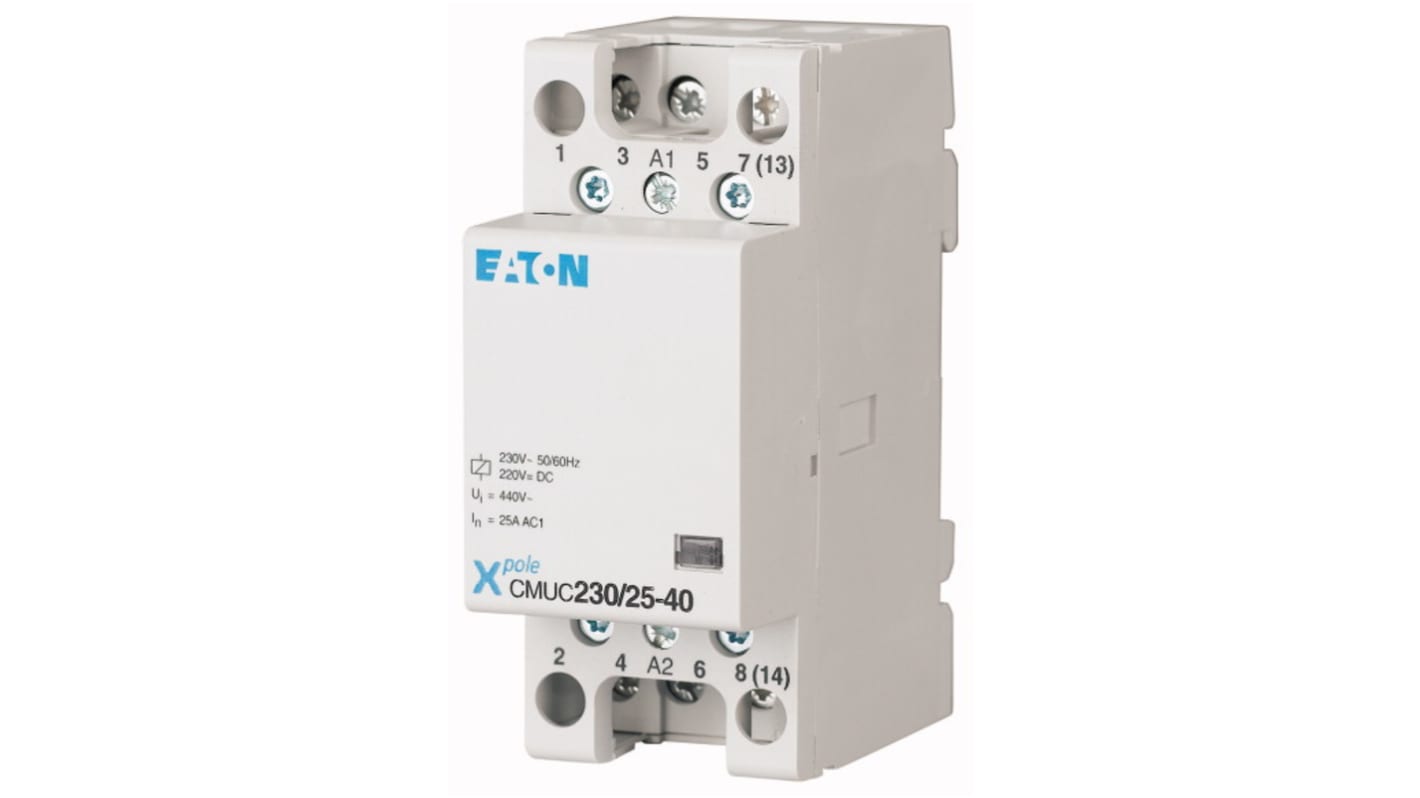 Stycznik instalacyjny 230 V AC/DC Eaton 3N/C+1N/O. 137401 CMUC230/25-31