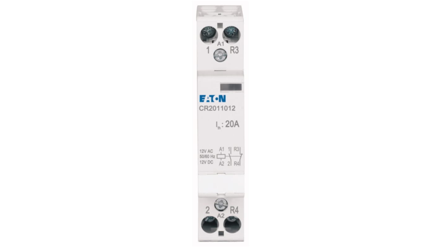 Stycznik instalacyjny 12 V AC/DC Eaton 20 A 1NO+1NC 193906 CR2011012