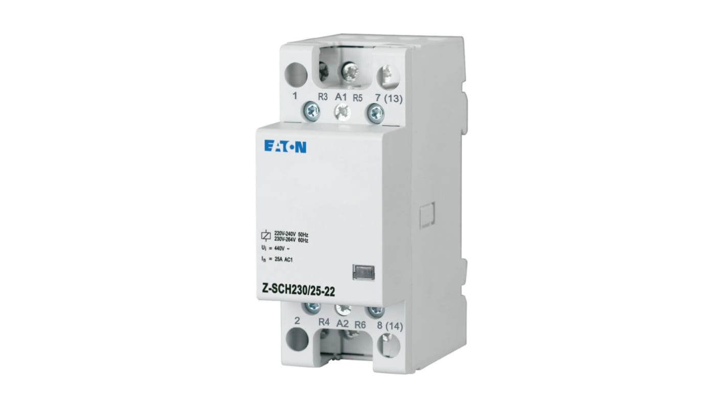Eaton Z-SCH Installation Contactor, 230 V ac Coil, 2N/O+2N/C