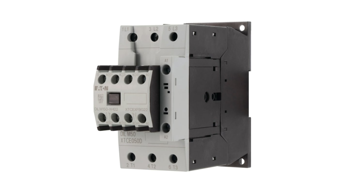 Eaton DILM Contactor, 24 → 27 V dc Coil, 3-Pole, 22 kW