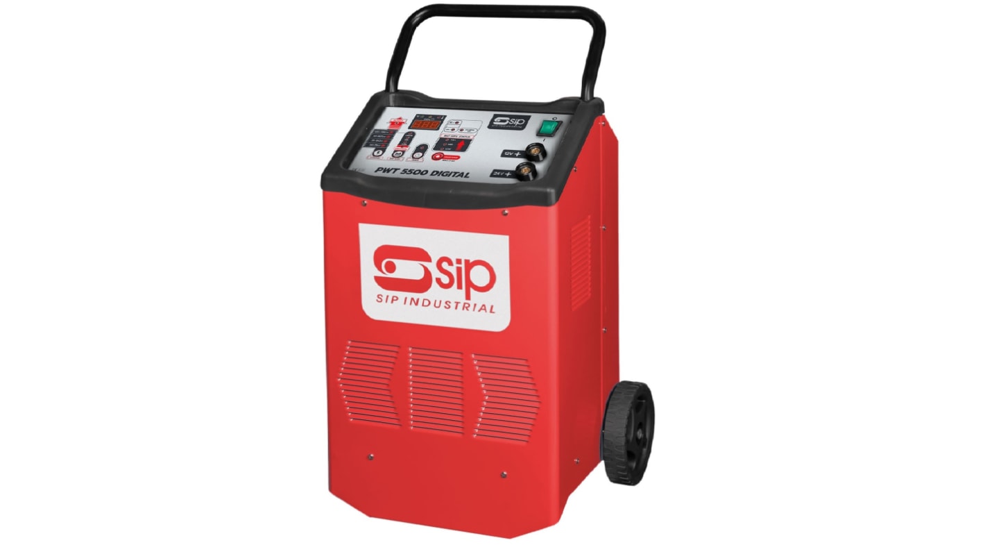 SIP PWT5500 Battery Charger For AGM, GEL, Lead Acid, SLA, VRLA, WET 1 Cell 12/24V 30A with UK plug