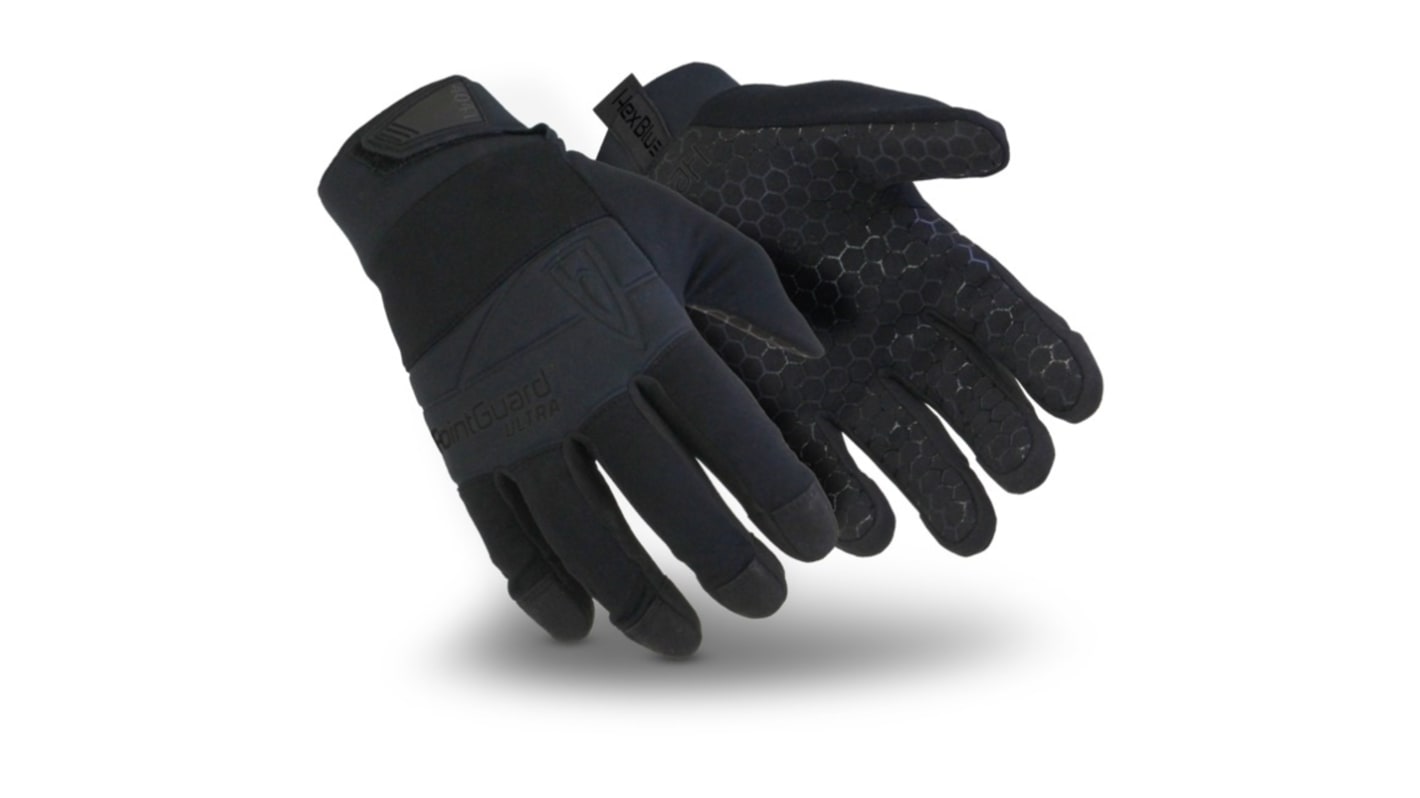 Uvex Black Neoprene, Nylon Needle Resistant Work Gloves, Size 6, Silicone Coating