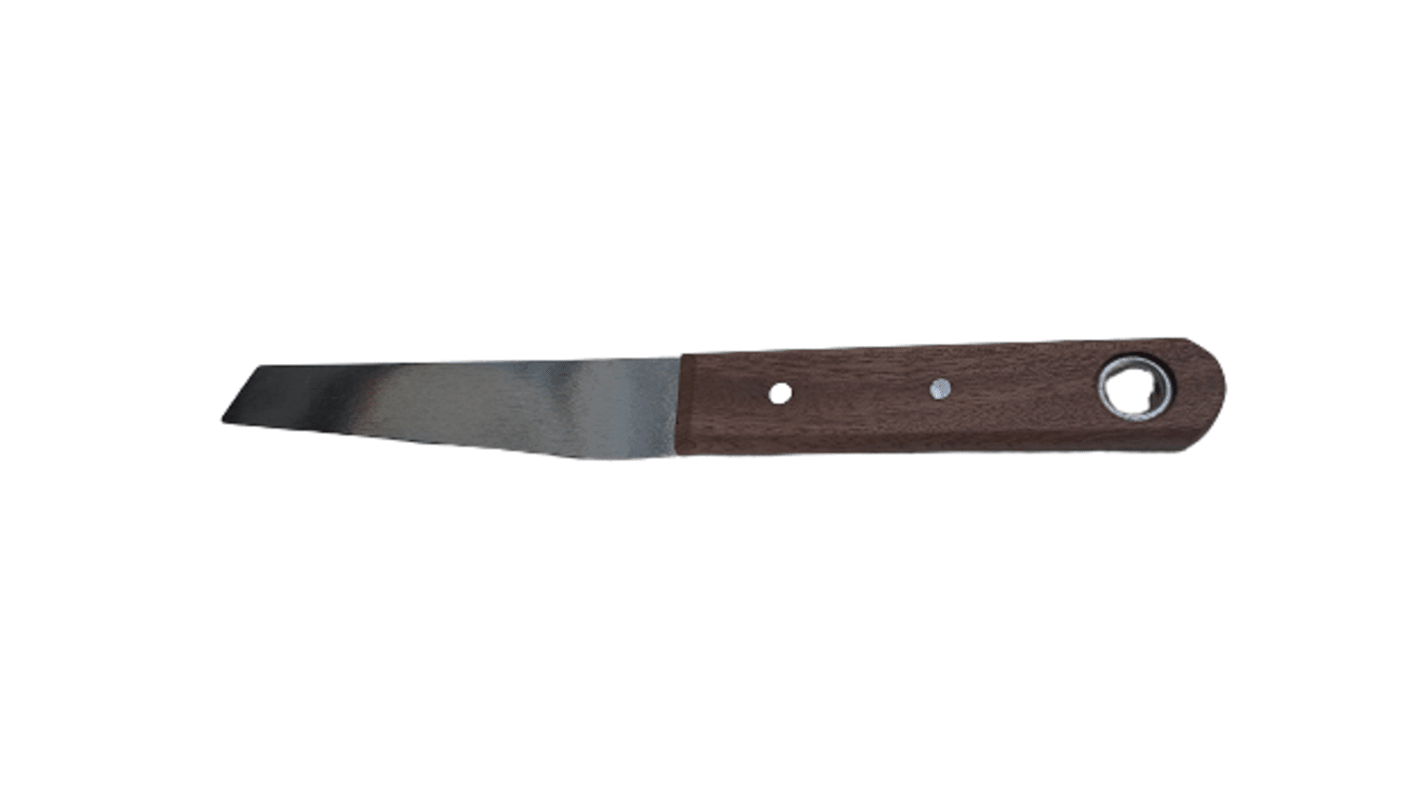 Wood 102 mm Shoe Knife  With Polished Blade