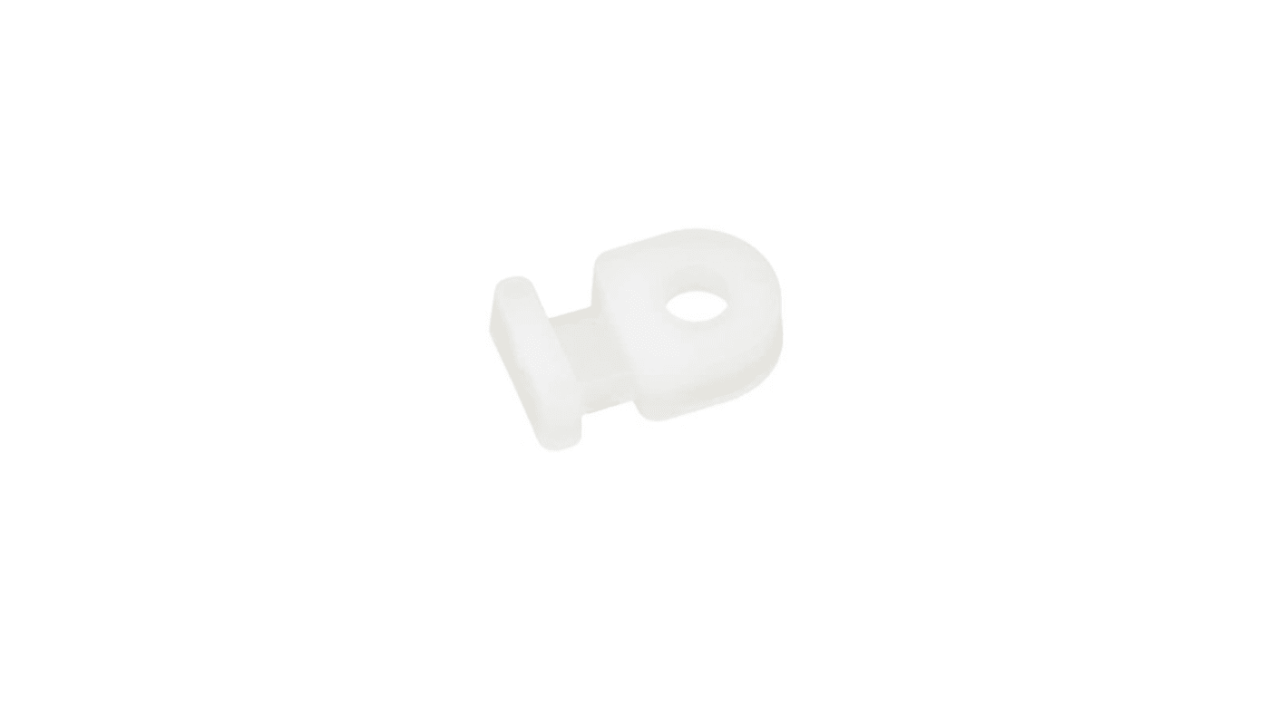 HellermannTyton Natural Cable Tie Mount 12.5 mm x 21mm, 5mm Max. Cable Tie Width