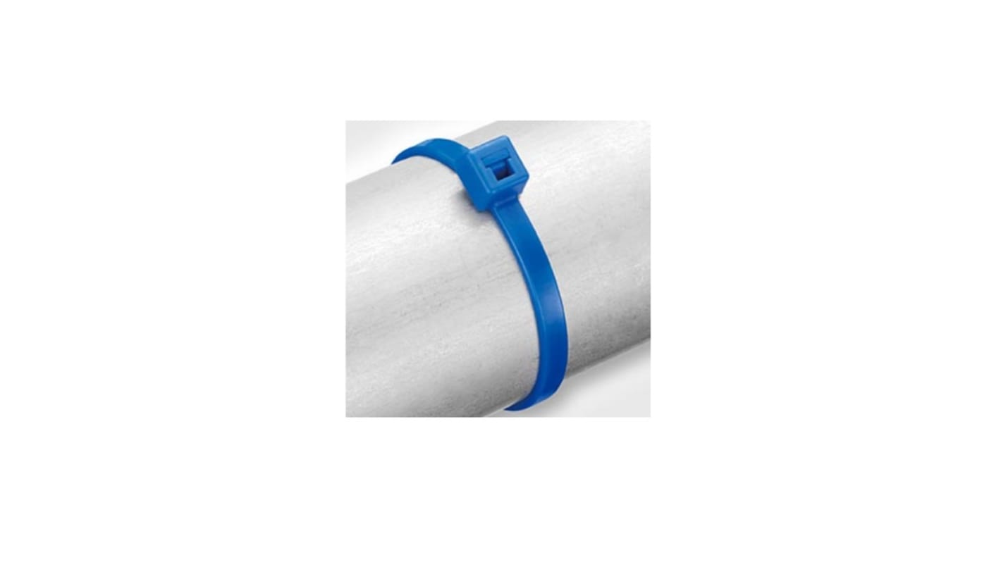 HellermannTyton Cable Tie, 150mm x 3.5 mm, Blue ETFE
