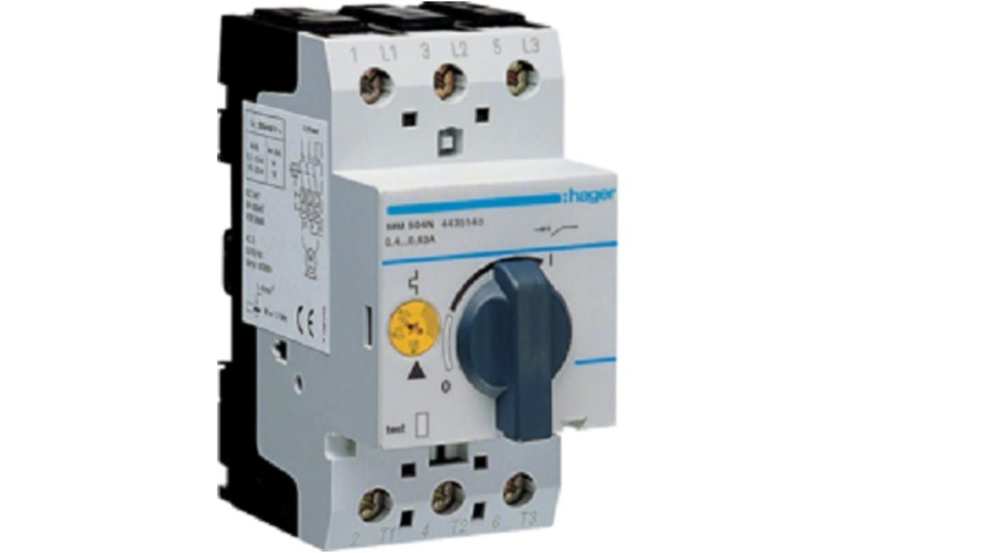 Hager 630 mA MM5 Motor Protection Circuit Breaker, 230 V