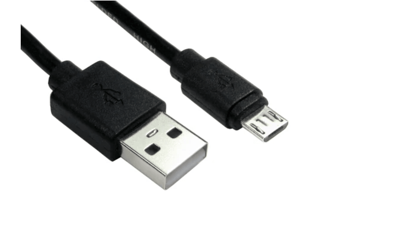 Kabel USB Złącze A USB A Złącze B Mini USB B dł. 3m Przewód USB USB 2.0 kolor: Czarny