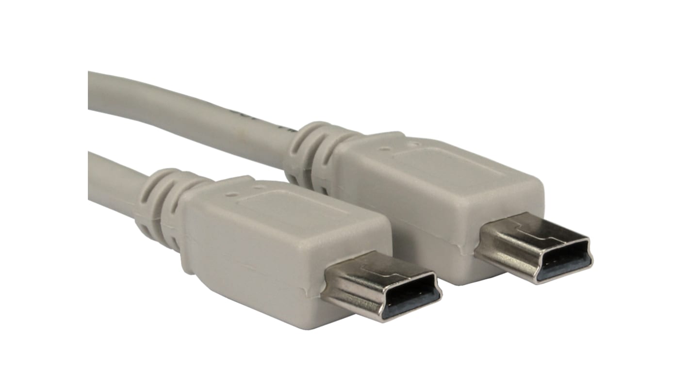 RS PRO USB 2.0 Cable, Male Mini USB A to Male Mini USB A  Cable, 1m