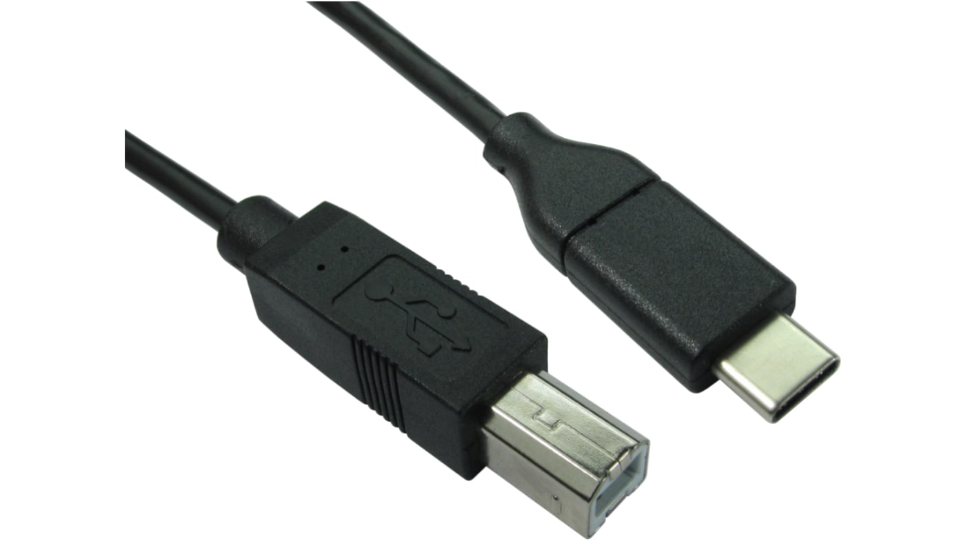 RS PRO USB-kábel, USB C - USB B, 1m