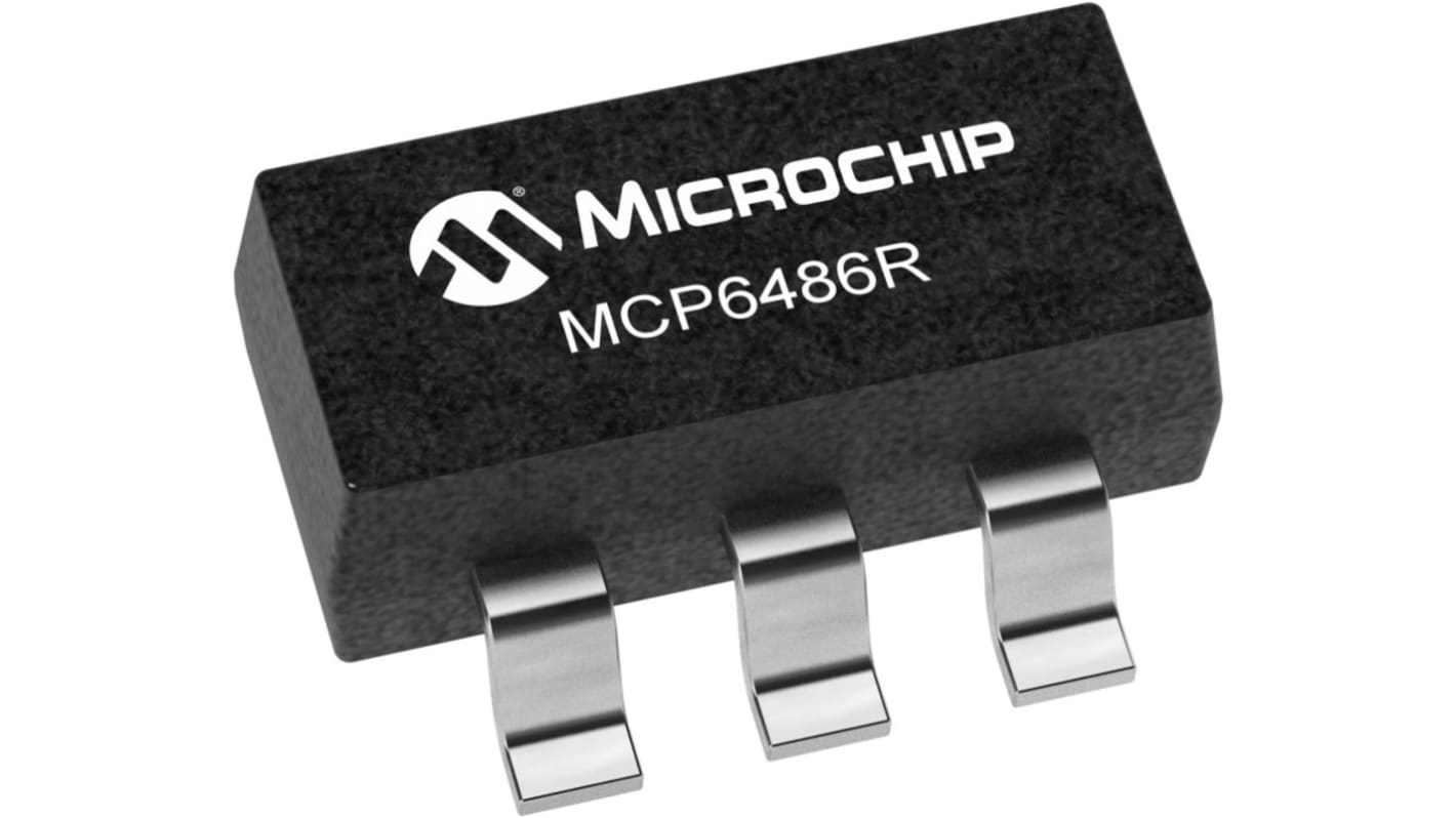 Amplificadores operacionales MCP6486UT-E/OT Amplificador de funcionamiento, 1,8 → 5,5 V 10MHZ 5LD SOT-23, 5