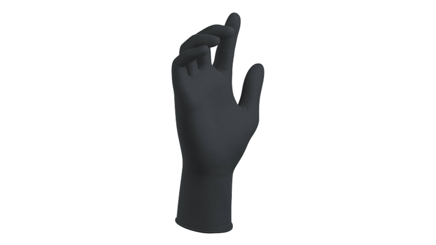 SW Black Nitrile Disposable Gloves, Size M