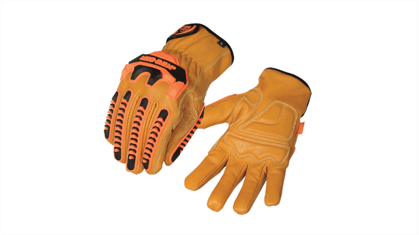 Mecdex Rough Handler Rigger Impact 360 Cut F Orange HPPE, Kevlar, Leather, Nylon, Polycotton, Polyester, PVC Cut