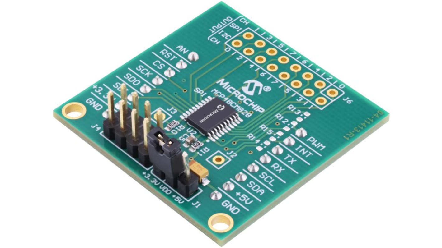 Microchip 评估板, 1 LSb Octal DAC Evaluation Board