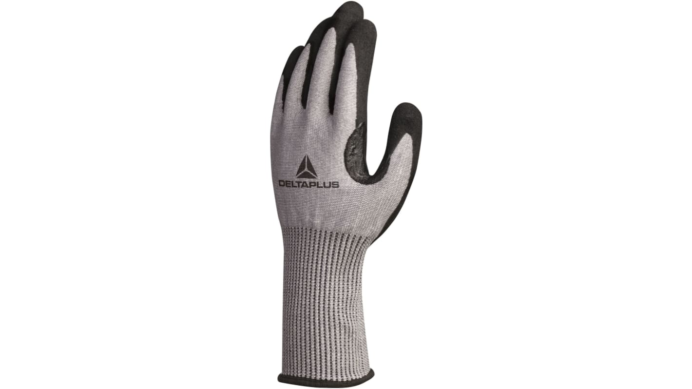 Delta Plus Grey Nitrile Cut Resistant General Handling Gloves, Size 7, Nitrile Foam Coating