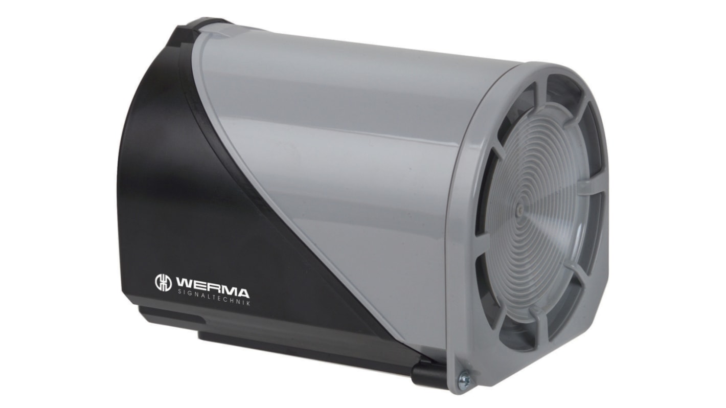 Werma 144 Series Electronic Sounder, 115 V, 105dB at 1 m, IP65, AC, 32-Tone